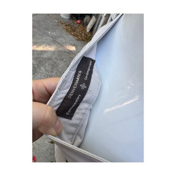 Denver Hayes Beige Cropped Denim Jeans Capri 5 Pocket Sz 8 - Picture 6 of 7